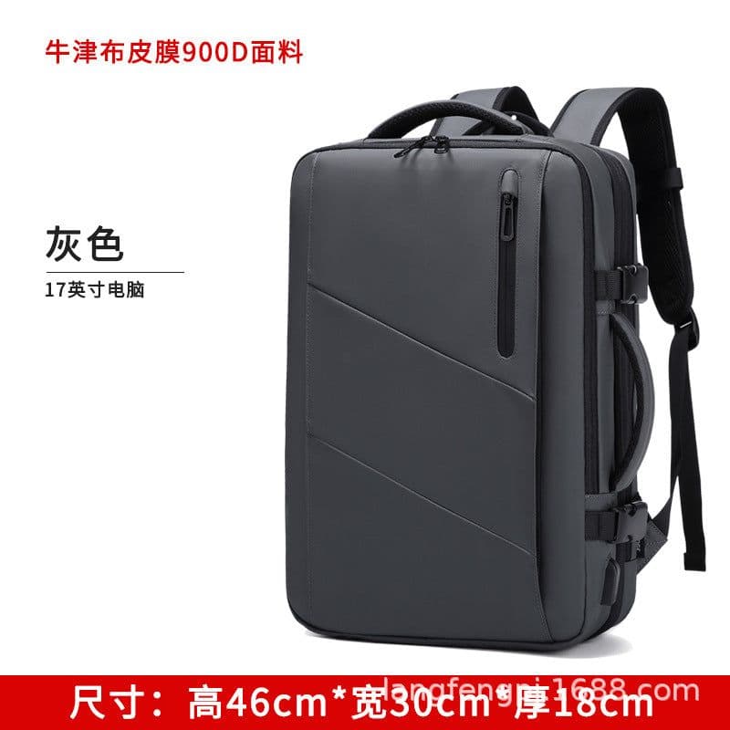 image-Men's Expandable Business Backpack 16" Laptop 20-35L