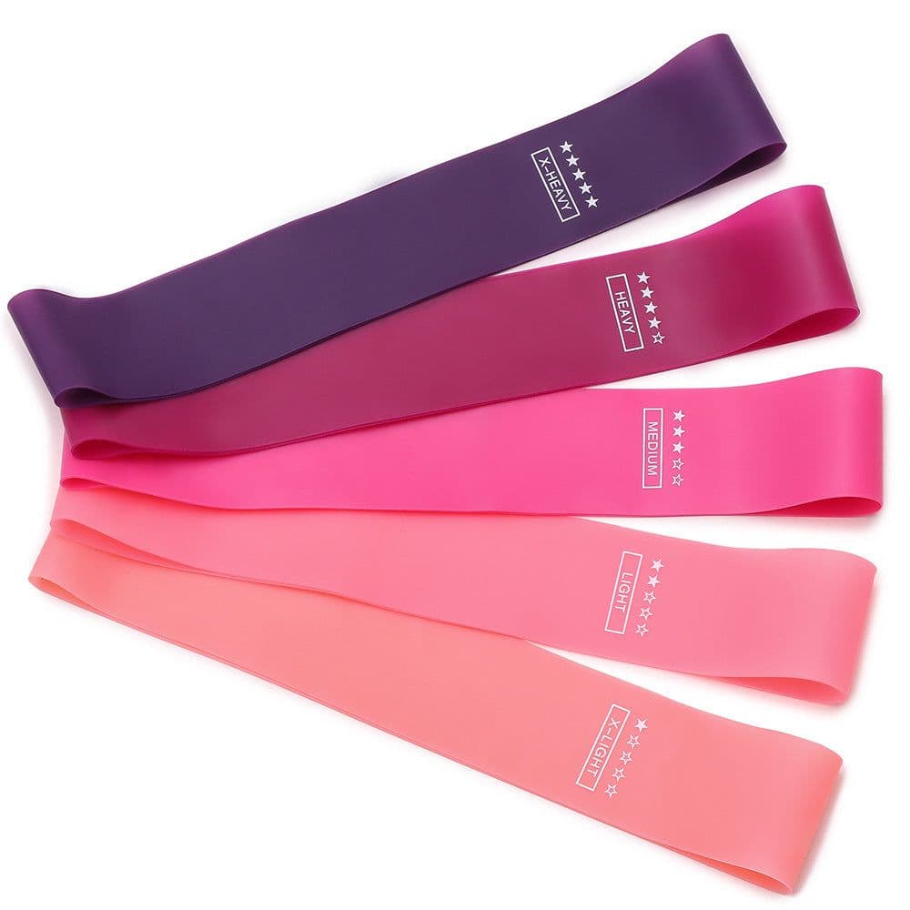 image-Latex Resistance Bands Set 5 Pack - Yoga Exercise