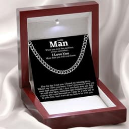 image-Cuban Link Copper Necklace - Women's Cross Chain