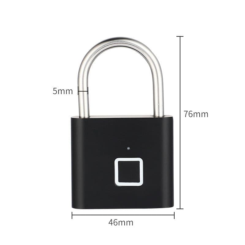 image-Smart Fingerprint Padlock Outdoor Waterproof Antirust Padlock Smart Electronic Padlock Head Door Anti-theft Combination Lock Cabinet