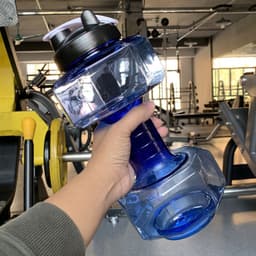 image-Large-capacity 2.5L Fitness Kettle Sports Cup - Orange Plastic Drop-proof
