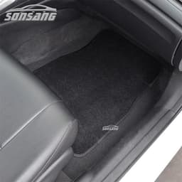 image-Car Floor Mats Set 4-Piece Universal Suede Black