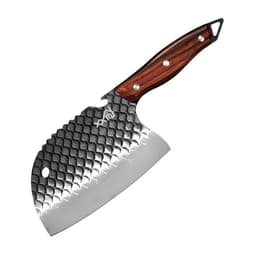 image-Kitchen Knife - Forged Chef's Chopping Knife Black Steel