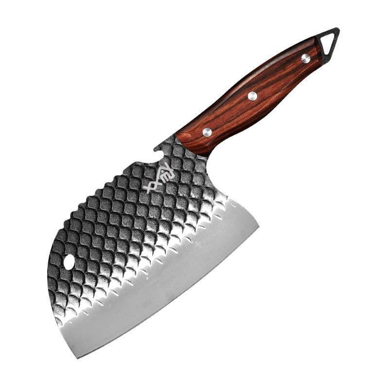 image-Kitchen Knife - Forged Chef's Chopping Knife Black Steel