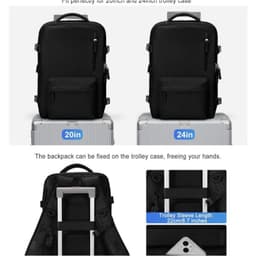 image-USB Rechargeable Travel Backpack 20-35L Off White