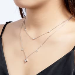 image-AINUOSHI Moissanite Necklace, 925 Silver, 0.3ct, European Style, 21-50cm