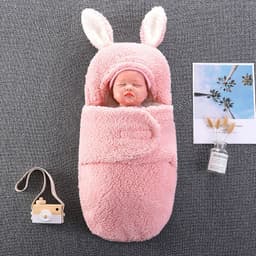 image-Newborn Sleeping Bag Quilt Dual Use For Autumn Winter Anti Startle Swaddle