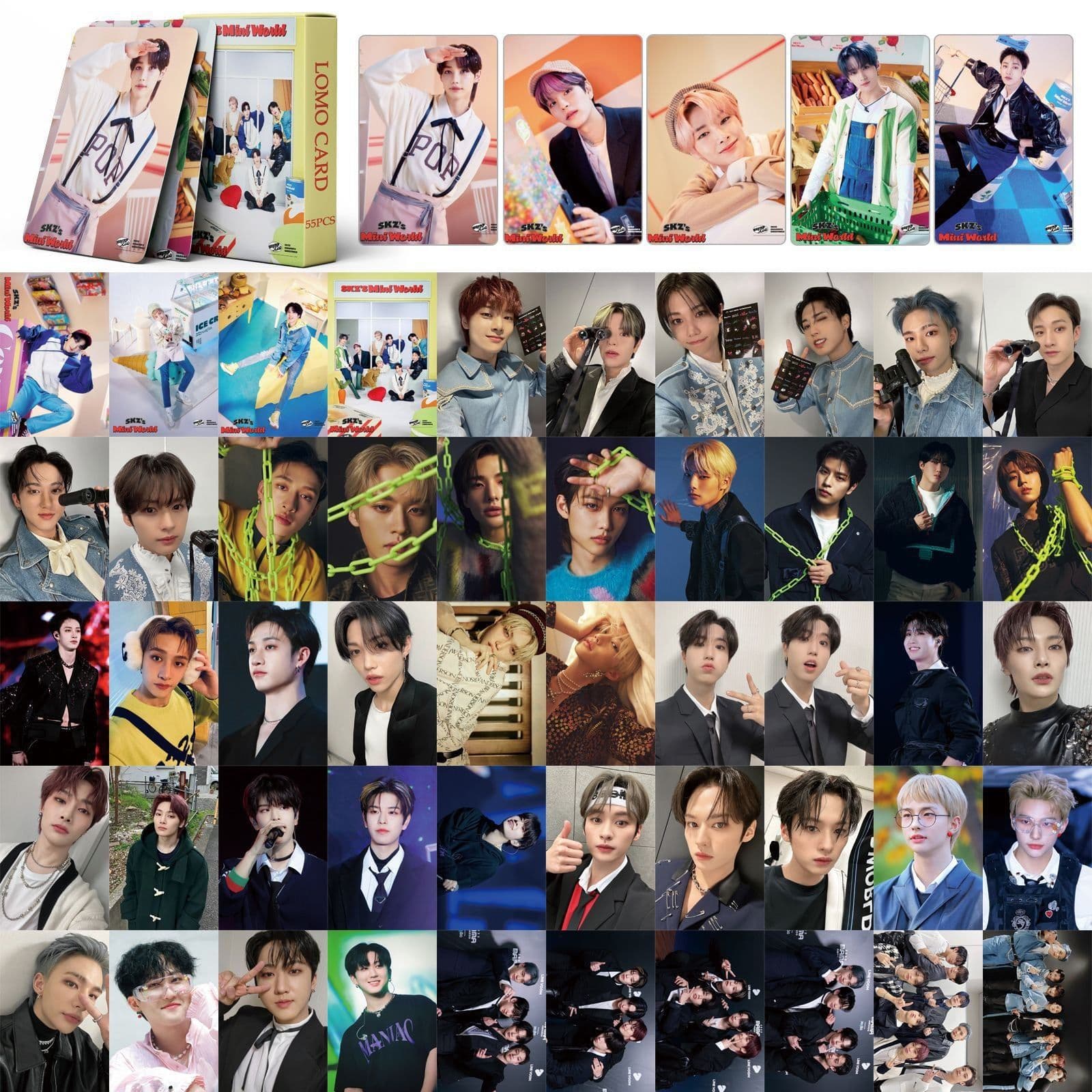 image-SK Stray Kids Album Cards - Bang Chan, Lee Know, Hyunjin
