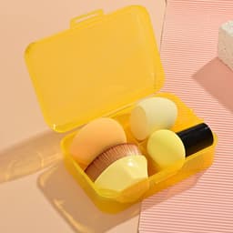 image-Beauty Egg Makeup Sponge Set - Foundation Brush & Powder Puff