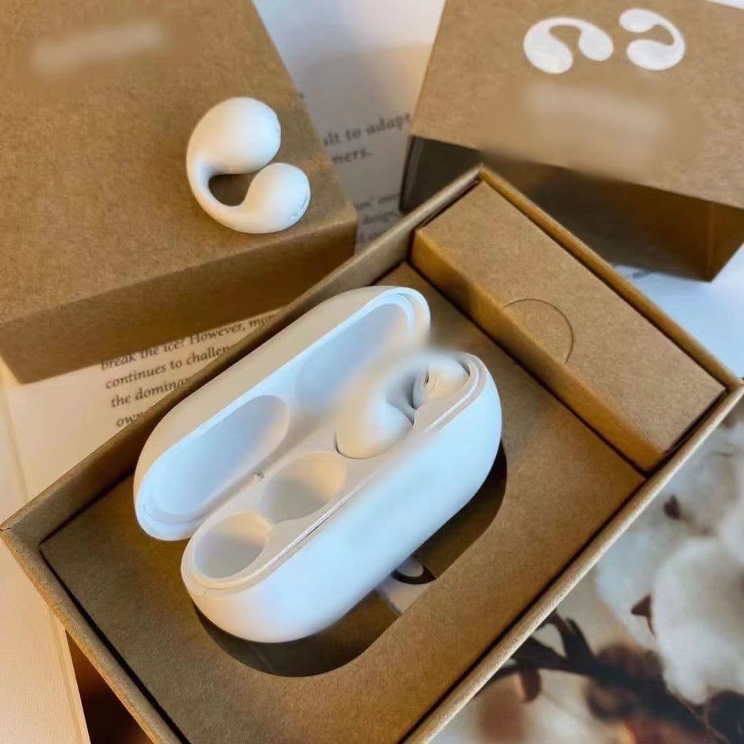 image-Wireless Bluetooth Ear Clip Headset White 5.3