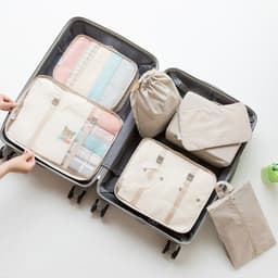 image-Travel Storage Organizer 7-Piece Set - Dark Blue