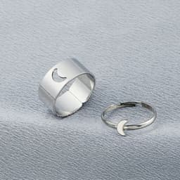 image-European Retro Couple Airplane Love Ring - Simple Hollow Design, Adjustable, Alloy Jewelry for Women