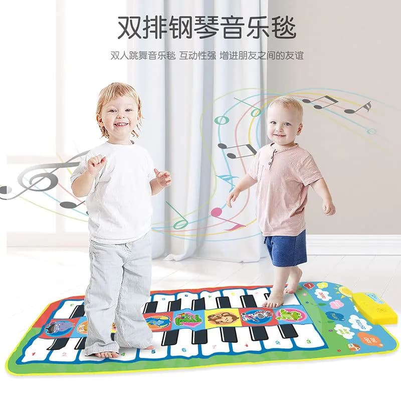 image-Children's Music Play Mat - Piano Keys Crawling Mat