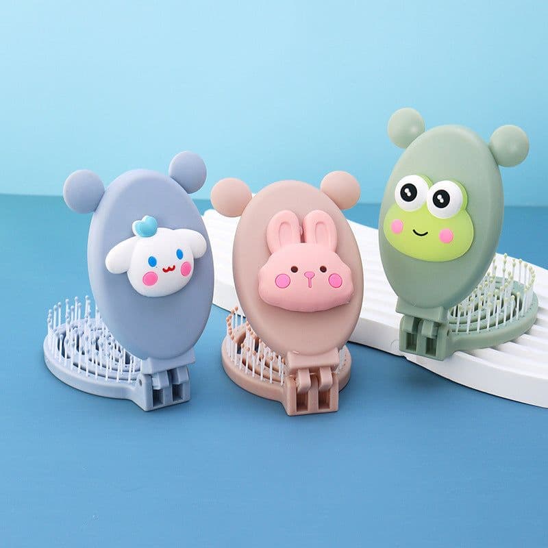 image-Pocket Monsters Folding Comb - Blue Portable Hair