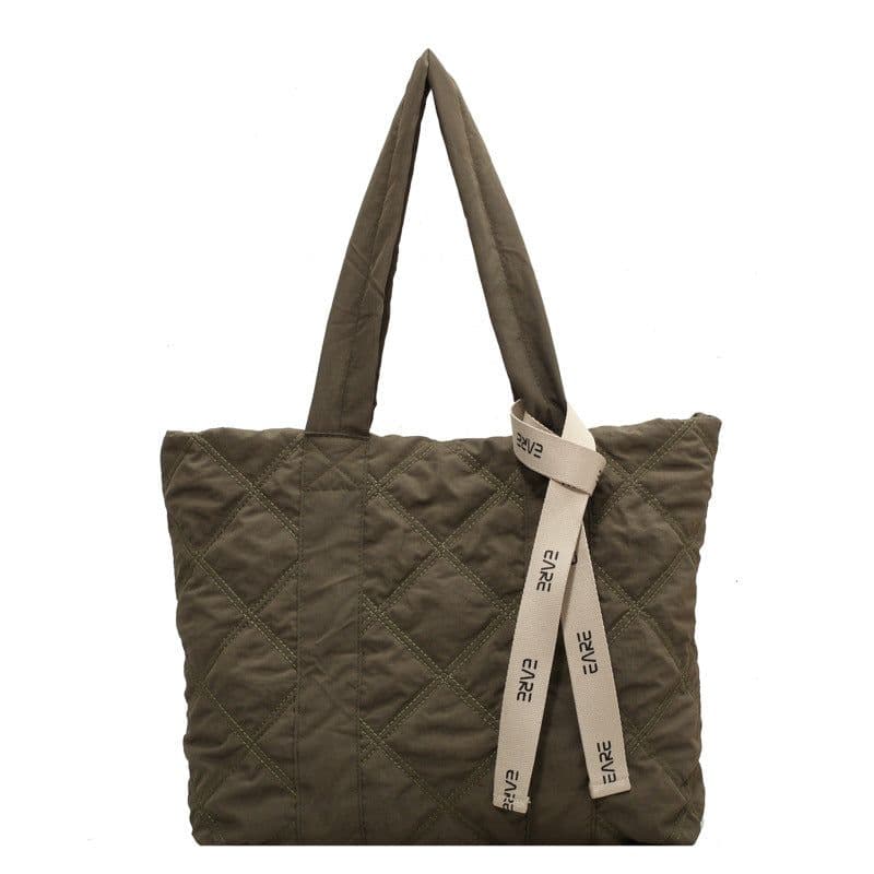 image-Smart Camp Tote Bag - Light Beige Nylon Large