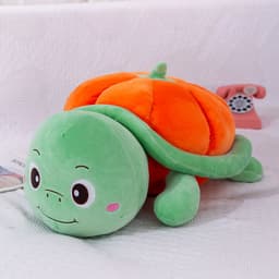 image-Tortoise Plush Toy - Orange Soft Doll Pillow