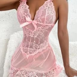 image-Lingerie Set - Black Mesh Lace Suspender Skirt S