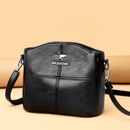 image-KINNMANI Shoulder Bag - Claret PU Shell 22cm