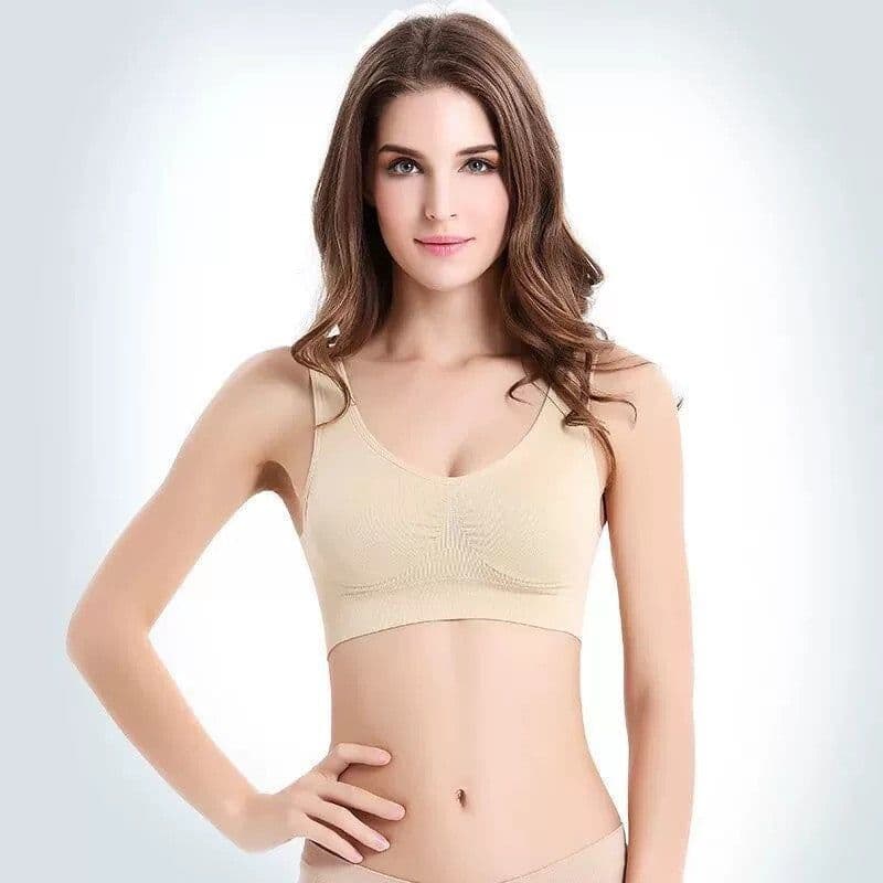 image-Seamless Sports Bra - Large Size Yoga Comfort