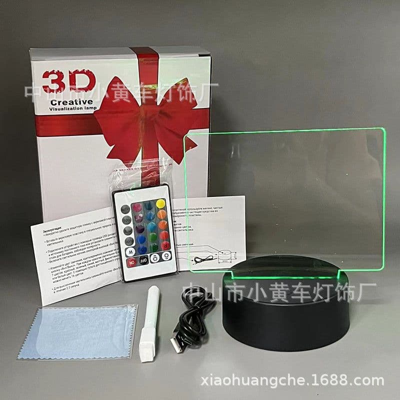 image-16-Color Remote USB 3D Night Light Erasable Graffiti Board Lamp 12*15