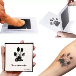 image-Pets and Children's No-Wash Footprint Kit - DIY Memory Album