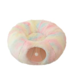 image-Cat Tunnel Pet Bed 2-in-1 Plush Warm Foldable 85cm