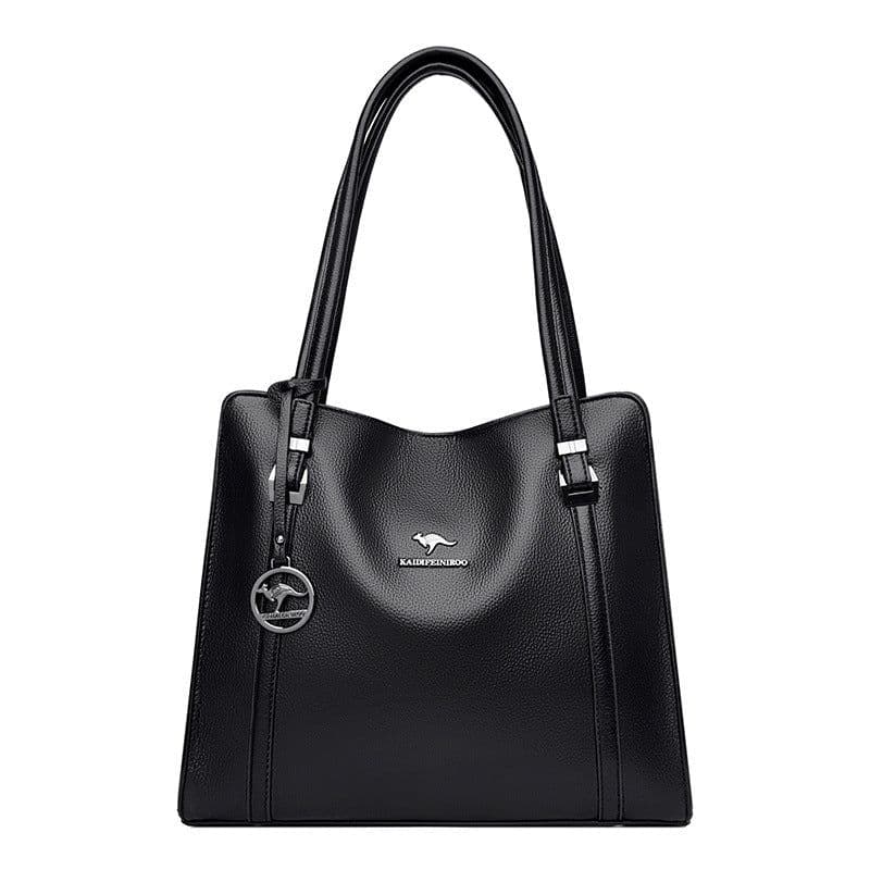 image-Women's Large Capacity Messenger PU Tote Bag Blue 2021