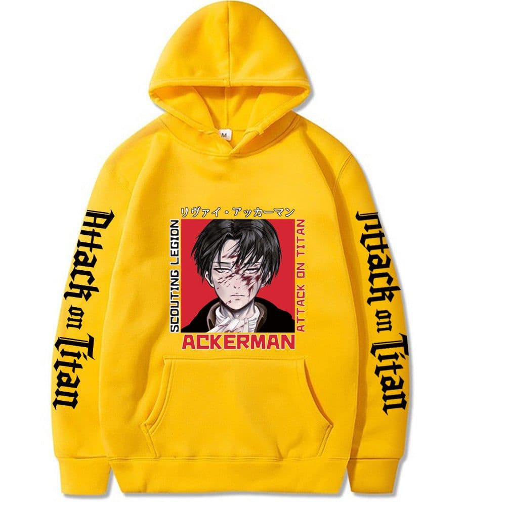 image-Attack on Titan Hooded Sweatshirt - Pink XXL
