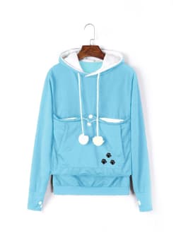 image-Printed Velvet Purple Hooded Sweater For Women Loose Fit Autumn Winter