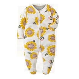 image-Baby Romper - Pink Long Sleeve Cotton 12M