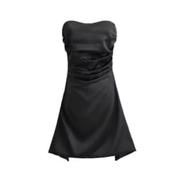 image-Black Strapless Tube Top Dress Short Skirt L