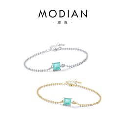 image-S925 Sterling Silver Paraiba Tourmaline Bead Bracelet
