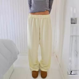 image-Boli Family Women's Striped Casual Pants - Pink High Waist