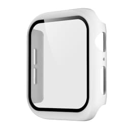 image-Suitable for Apple 7 representative case iwatch S7 watch protective cover shell film integrated PC frosted tempered film all-inclusive shell