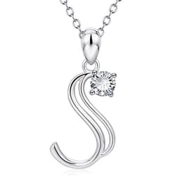 image-Baoshina Alphabet Diamond Pendant Necklace 26 Letters Jewelry Crossborder Supply