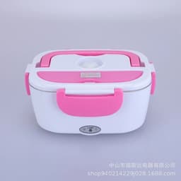 image-Car-Mounted Heated Lunch Box - Dual-Use, Portable, Insulated Mini