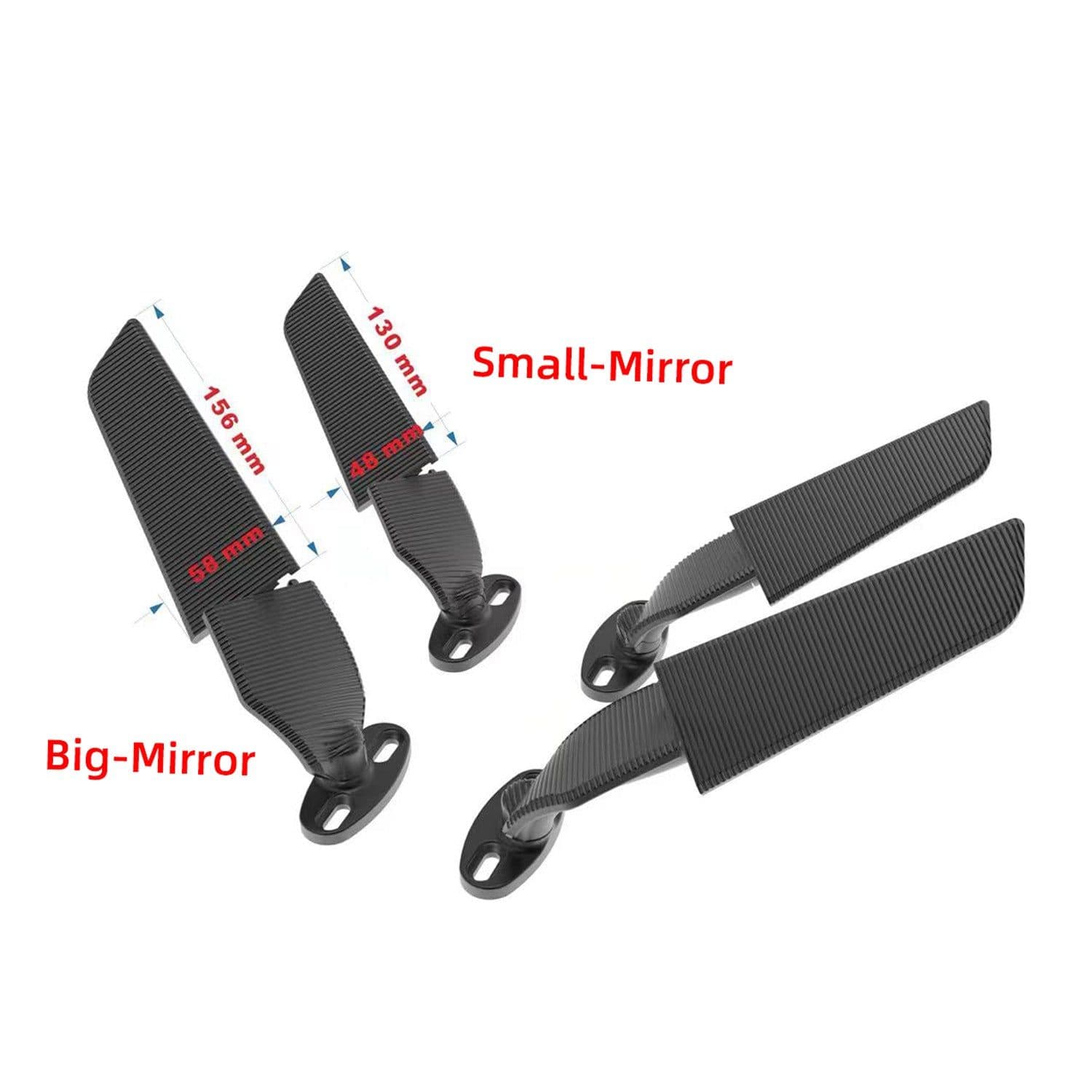 image-Motorcycle universal fixed wind wing large rearview mirror wind knife suitable for Kawasaki Yamaha Honda Suzuki Ducati