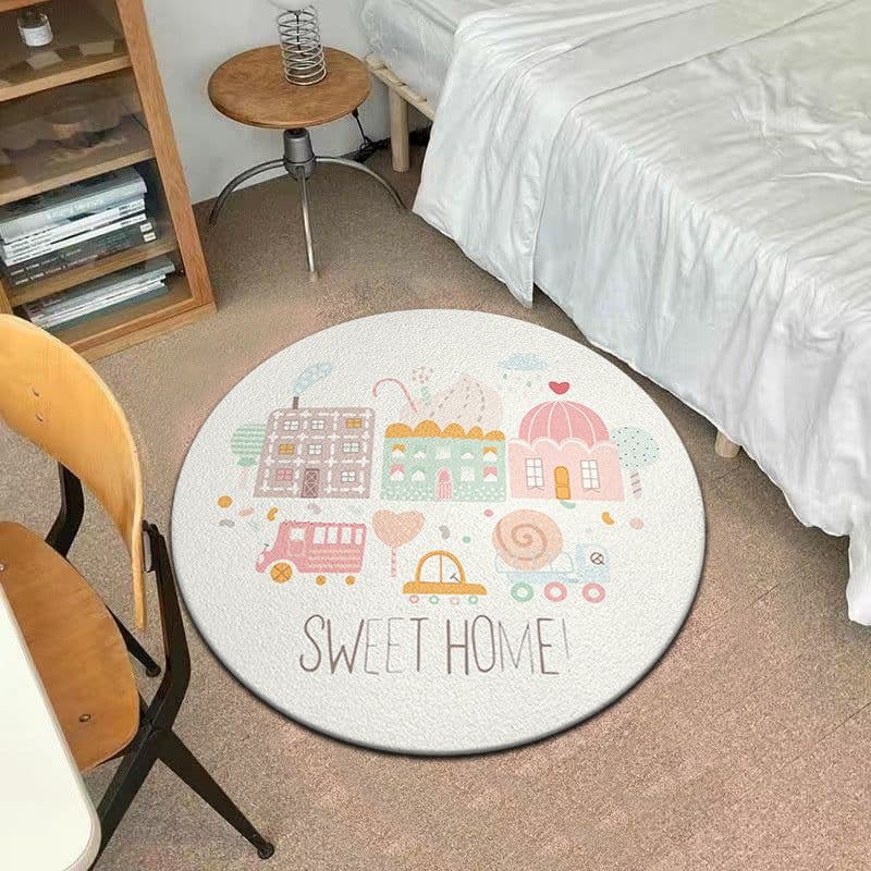 image-In stock Gradient deformed imitation cashmere living room carpet home bedroom full splicing carpet cat internet celebrity cushion