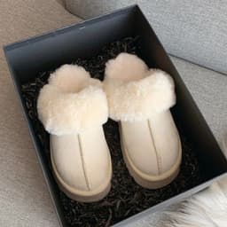 image-Size 42 snow boots, fur integrated fur slippers for women, 2023 new style Baotou flat-soled half-slip thick-soled cotton shoes