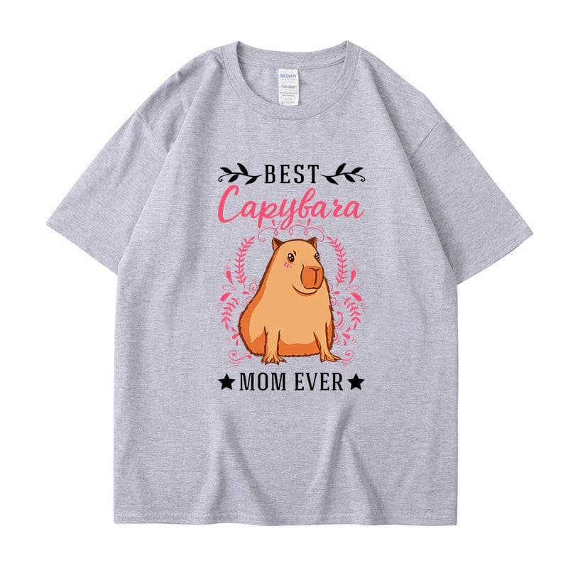 image-Cross-border independent station new summer cartoon cute Harajuku style printed cotton short-sleeved men's and women's T-shirt tops