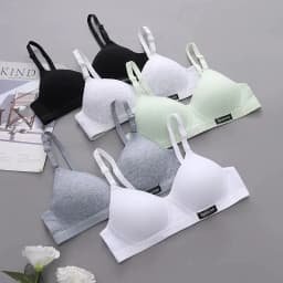image-Girls Gather Bra Wireless Thin Cup - Light Grey 38/85AB