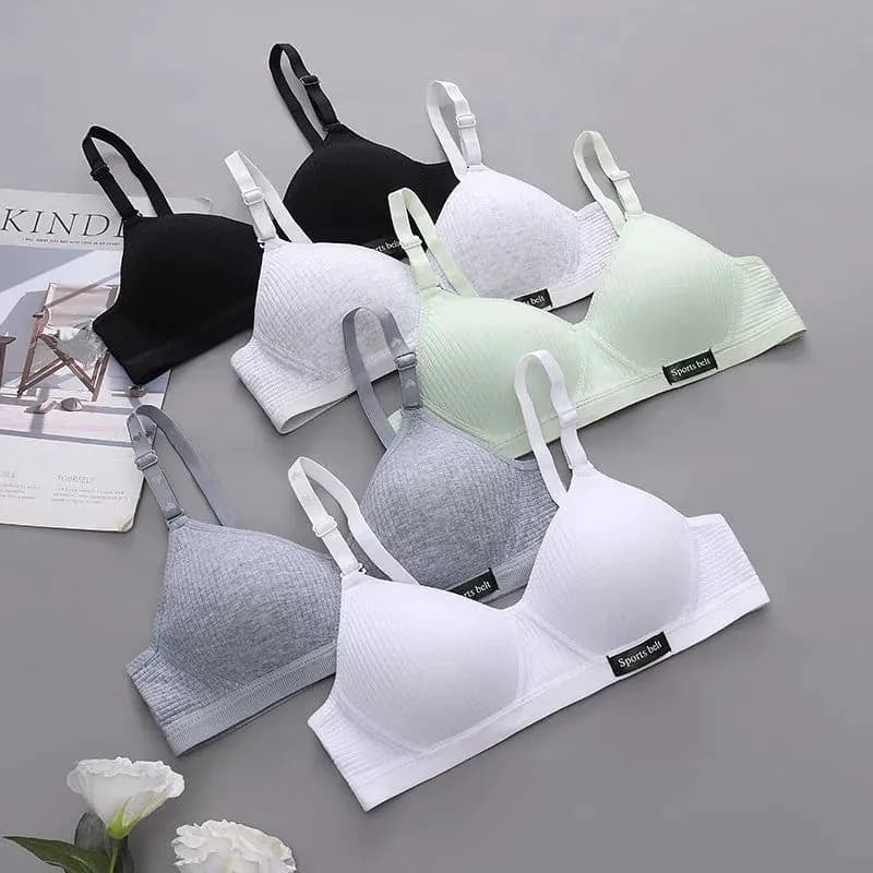 image-Girls Gather Bra Wireless Thin Cup - Light Grey 38/85AB