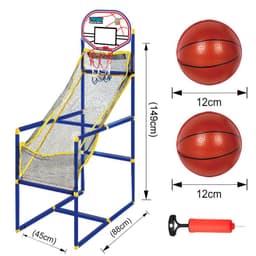image-Kids' Portable Shooting Machine, Basketball Toy Indoor/Outdoor - Red, 1.49M Height
