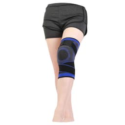 image-Orange Nylon Spandex Pressurized Knee Pads For Sports Protection