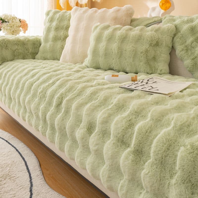 image-Sofa Cushion Cover Flannel White 75cm Modern