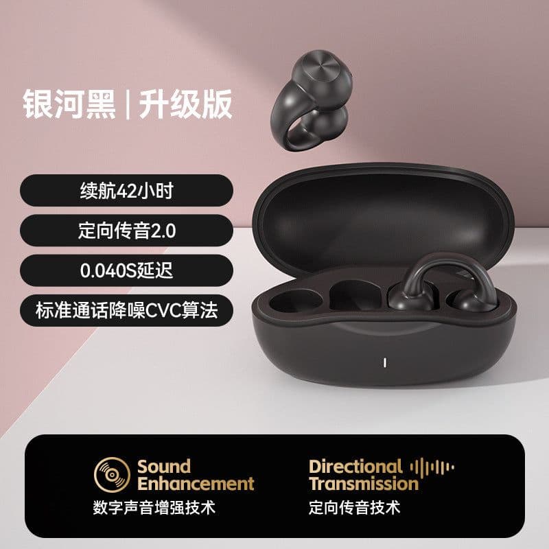 image-Wireless Bluetooth Sports Headset J01 - Ear Clip Type, IPX5 Waterproof, 8+ Hours Battery