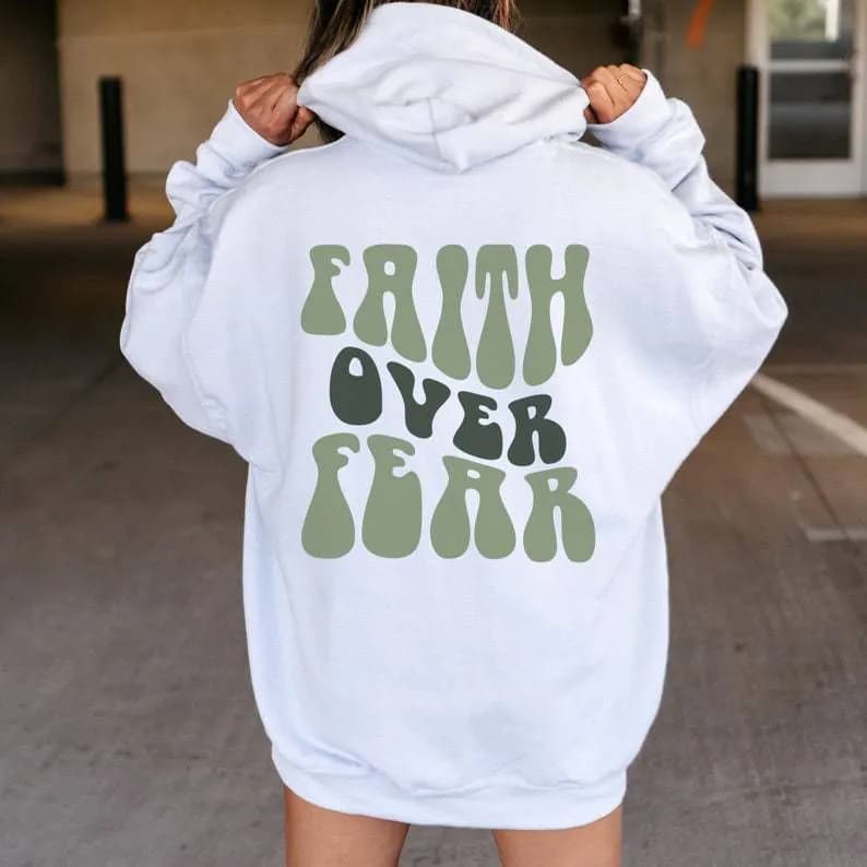 image-Faith Over Fear Hoodie - Black 4XL