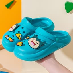 image-Pikachu EVA Slippers Children Lake Blue 36-37
