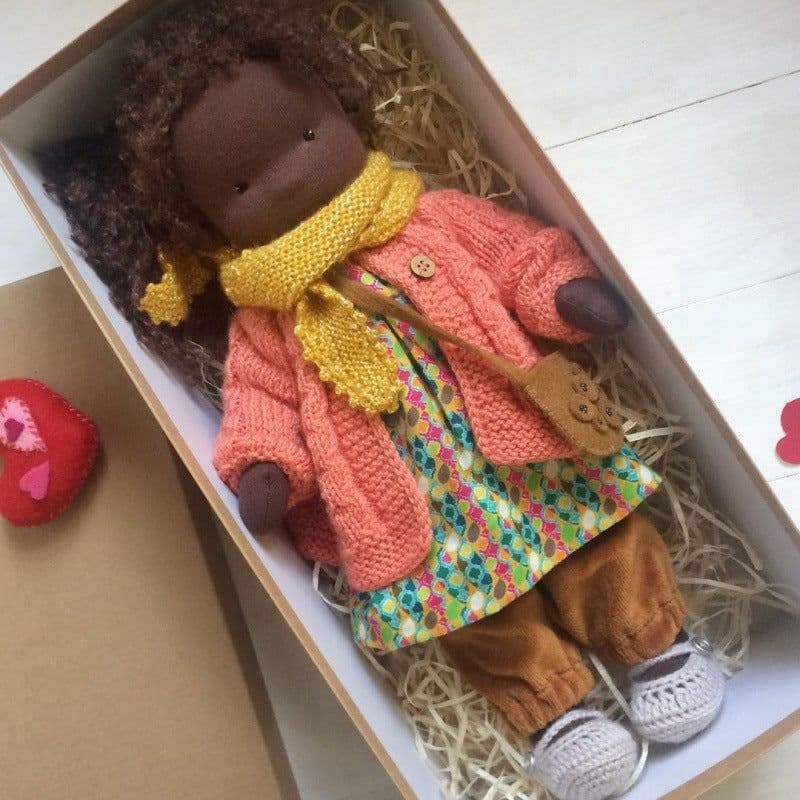 image-Waldorf Doll Cotton Handmade - Animal Cartoon