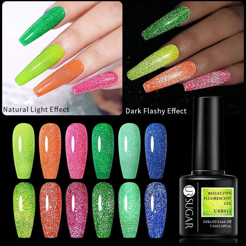image-Fluorescent Reflective Manicure Gel - UR 2022 Phototherapy Jelly 7.5ml